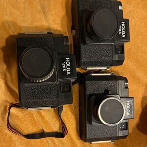 Holga 120S Black Film Camera Trio